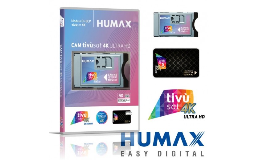 CAM 4K HUMAX: 60 canali in più con Tivùsat HD e 4K 